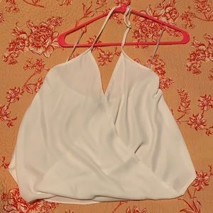 Women’s M cream sheet blouse, halter neck.